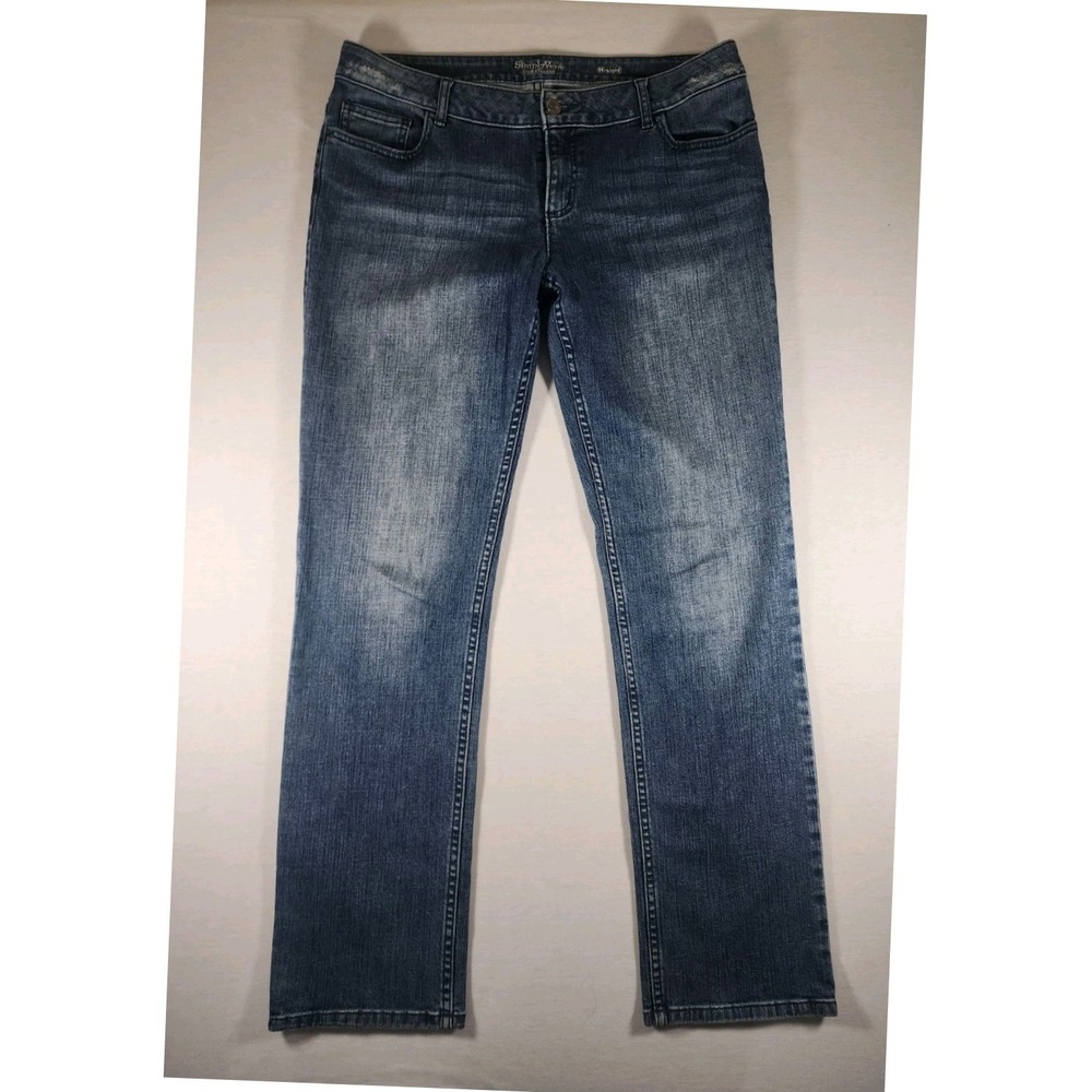 Simply Vera Wang Y2k Straight‎ Jeans Womens 10 Flap Pocket Distressed Mid Rise